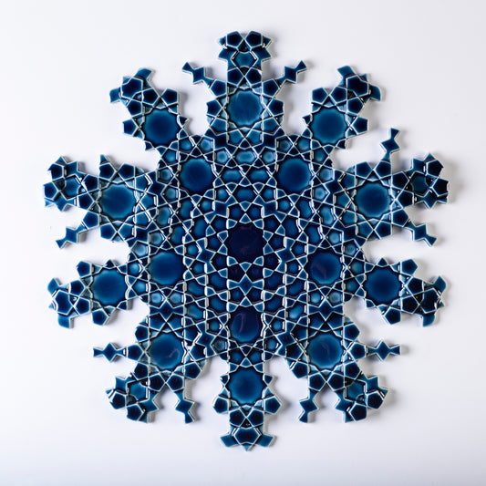 Blue Islamic Geometric Tile